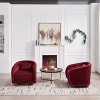 Lirago 30" Wide Swivel Accent Chair 360° Swivel Barrel Chair with Velvet Upholstery Red - 4 of 4