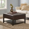 FURNIinspire Ottomans And Benches Square Storage Ottoman with Bottom Rack Polyester Large Ottoman for Living Room, Brown, 31"*31"*17.75" - 2 of 4