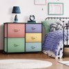 Sorbus  Dresser with 5 Drawers - Storage Chest Organizer with Steel Frame, Wood Top, Handles, Fabric Bins - 2 of 4