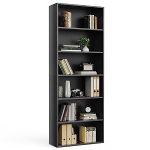 PAGED 53''Tall Wood Bookcase,Bookshelf Storage Organizer,Floor Standing Open Book Rack for Bedroom,Office - 1 of 4