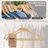 USTECH 50pc Eco-Space Savor Clothes Hanger Natural Wood - 4 of 4