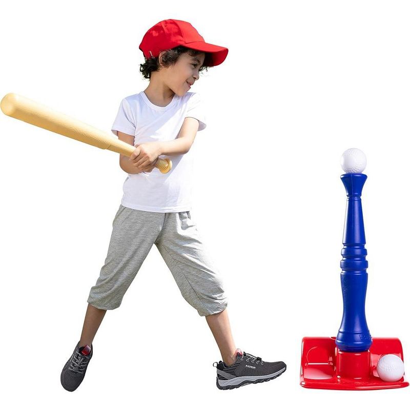 Syncfun T-Ball Baseball Toy Set  for Kids Including Tee Ball Set, Baseball Bat and Inflatable Baseball Catcher for Outdoor Sports, 2 of 7