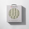 Babyletto Muslin All-Stages Midi Crib Sheet, GOTS Certified Organic Cotton - Moss Stripe - 4 of 4