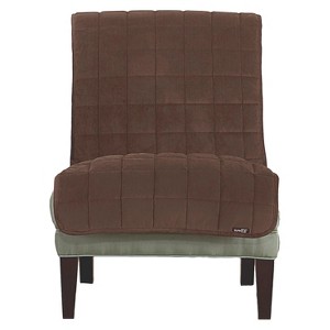 Furniture Friend Deluxe Comfort Quilted Armless Chair Furniture Protector Chocolate - Sure Fit, Brown