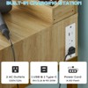 White Particle Board Veneered with Textured Melamine, 1-drawer 3-compartment Dressing Table Set with 8 Three-color Dimmable Bulbs - 3 of 4