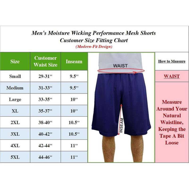 JumpStart Men's 4-Pack Moisture Wicking Performance Active Mesh Shorts, 2 of 8