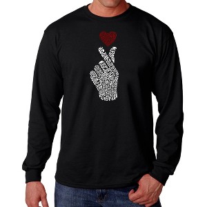 LA Pop Art Men's Word Art Long Sleeve T-shirt - K-Pop - 1 of 4