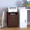 NicBex 1 Drawer Mobile File Cabinet with 1 Open Shelf and 1 Cabinet,Office Cabinet with Metal Handles and Casters,Filing Cabinet for Home Office - 2 of 4