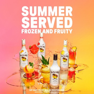 Malibu Peach Flavored White Rum - 750ml Bottle