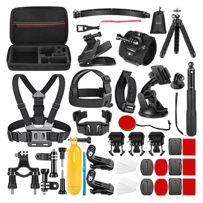 MaseiKar 50 in 1 Action Camera Accessory Kit Compatible with GoPro Hero 12 11 10 9 DJI OSMO 4 3 2 Insta360 X3 X2 GO 3 SJCAM DBPOWER AKASO VicTsing