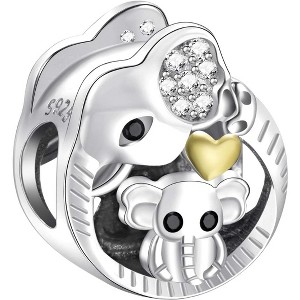 Sterling Silver Dragonfly Charm with Safety Chain - Love Buckle Travel Bead for Bracelets & Necklaces - 1 of 4