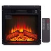 ChicFurnit Indoor Fireplaces 23" Embedded Wall Fireplace Fireplace Heater with Realistic Flames 1400W for Living Room, Black, 26"*20.92"*7.92" - 2 of 4