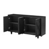 NicBex  Modern Sideboard,Kitchen Storage Cabinets with Different Pattern Design for Kitchen and Dining Room,Black/Blue - 4 of 4