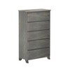 Max & Lily Dresser, 5 Storage Drawers Farmhouse Solid Wood Bedroom Dressers - 2 of 4