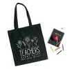 City Creek Prints Teachers Plant Seeds That Grow Forever Canvas Tote Bag - 15x16 - Black - 2 of 2