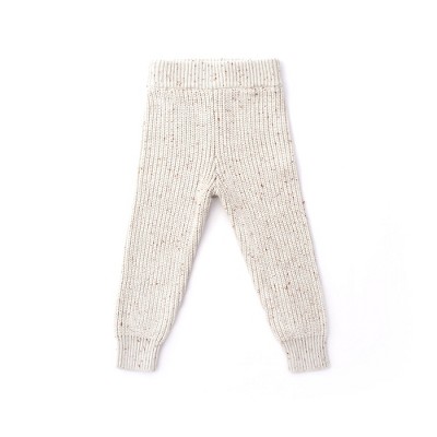 Image of Goumikids baby organic cotton knit pants - shell 0-3m