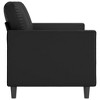 vidaXL Sofa Chair Upholstered Single Sofa Chair for Living Room Faux Leather - Black 55.1" - 3 of 4