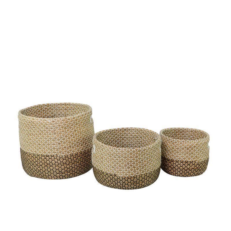 Set of 3 Seagrass Storage Baskets Khaki - Olivia &#38; May, 3 of 6