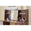 APRILSOUL Elegant makeup vanity desk with 3 modes Adjustable Lighted Mirror,modern dressing table set with large shelves Walnut - 4 of 4