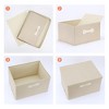 REGALWOVEN Collapsible Fabric Storage Bin with Lid and Handle for Shelves Closet 2 Pcs - image 3 of 4