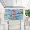 Stupell Industries Surfing Santa & Dolphins Printed Outdoor Door Mat, design by Paul Brent, 18"x30" - 4 of 4