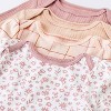 Baby Girls' 4pk Floral Long Sleeve Bodysuits - Cloud Island™ Peach/Pink - 3 of 4