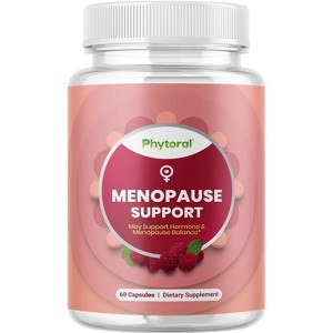 Menopause Supplement for Women, Hormone Balance Capsules for Night Sweats, Hot Flashes & Mood Swings, Phytoral, 60ct - 1 of 4