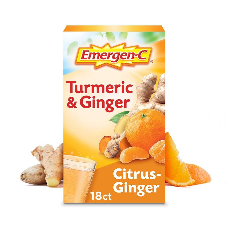 Emergen-C Turmeric &#38; Ginger Powder - Citrus-Ginger - 18ct, 1 of 11