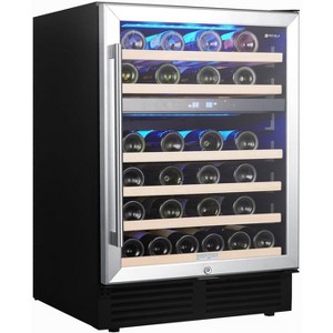 Coucheta Bottle Wine Cooler, Steel Single-Door, Dual Zone Dual Temperature,24-Inch Built-In or Freestanding, Touch Control Refrigerator - 1 of 4