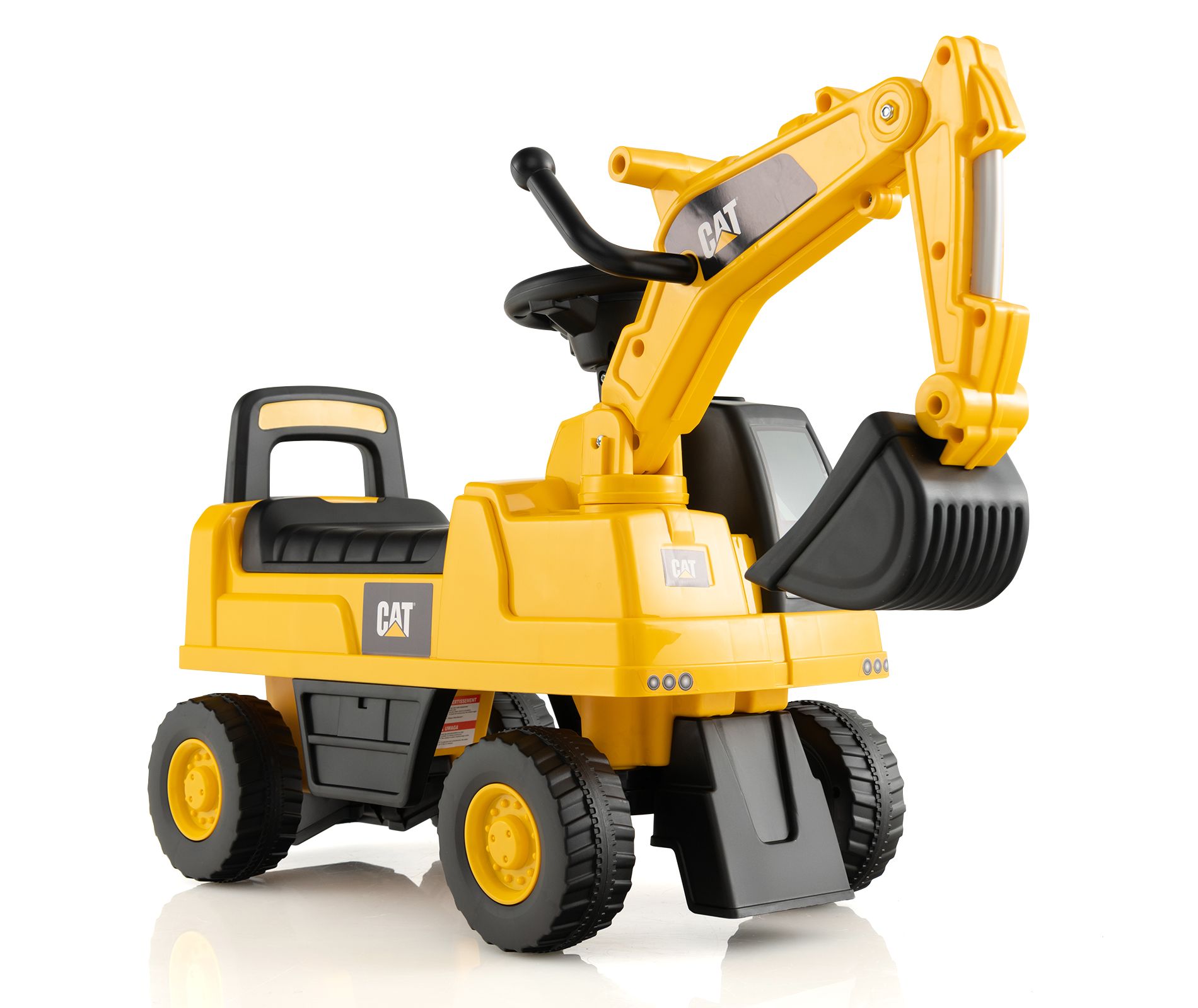 Costway Licensed Caterpillar Kids Rid-On Digger Excavator Toy with Digging Bucket & Storage