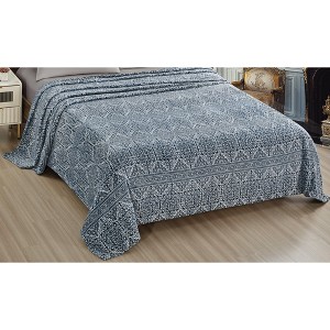 Noble House Super Soft and Ultra Comfy Luxe Printed Blanket - Montgomery - 1 of 3