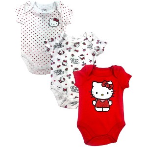Hello Kitty Infant Girls' 3-Piece Short Sleeve Bodysuit Sets - 1 of 4