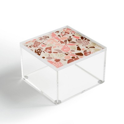 Marta Barragan Camarasa Terrazzo of Dots and Plants 4" x 4" Acrylic Box - Deny Designs