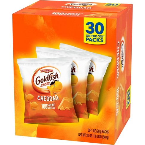 Goldfish Cheddar Crackers Snack Pack Multipack Box - 30oz/30ct : Target