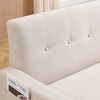 SKRAN 57.1" Suede Fabric Loveseat with Side Storage Pocket with Upholstery and Multi-Functional Storage for Living Room, Apartment, Home Office - 4 of 4