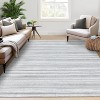 Acekool Striped Area Rug Modern Foldable Washable Non-Slip Soft Plush, Entryway & Bedroom Rug - 3 of 4