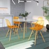 LeisureMod 5-Piece Dining Set, 4 Chairs, 1 Round Dining Table Dover Collection - 2 of 4