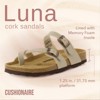 CUSHIONAIRE Luna Cork Footbed Women's Sandals-Comfortable Slip-On Slides with Adjustable Straps & Memory Foam|Beach Essential Summer Sandals for Women - 2 of 4