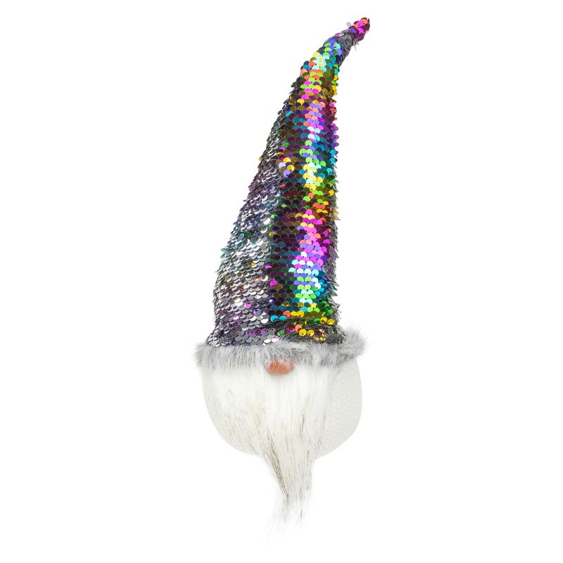 Northlight 13" Gnome with Rainbow and Silver Flip Sequin Hat Christmas Decoration, 5 of 8
