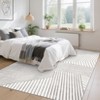 Modern Geometric Area Rug Washable Rug with Non Slip Rubber Backing Soft Non Shedding Carpet, Indoor Low Pile Thin Foldable Mat - 3 of 4
