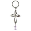 Dicksons Blessed Mother Purple Floral 3 inch Pewter Keychain Ring Accessory - 2 of 2