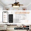 Parrot Uncle 52" Modern Black LED Fandeliers Smart Ceiling Fan, Works with Google Home/Alexa/Tuya - 2 of 4