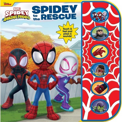 Spidey & His Amazing Friends - Spidey to the Rescue Textured Sound Board Book - Touch & Feel Textured Sound Pad for Tactile Play