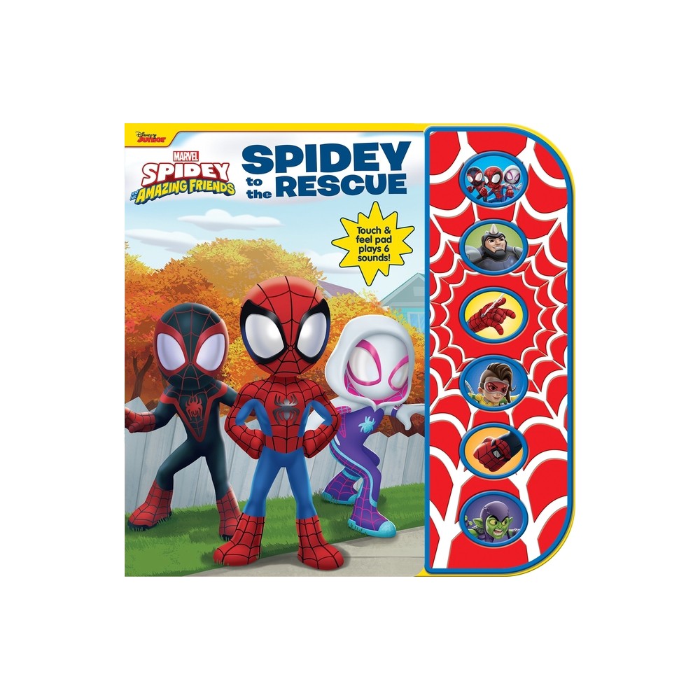 Spidey & His Amazing Friends - Spidey to the Rescue Textured Sound Board Book - Touch & Feel Textured Sound Pad for Tactile Play