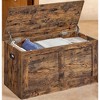 Farmhouse Style Storage Chest and Shoe Bench with Safety Hinges - Versatile Storage Solution, 15.7 x 31.5 x 18.3 Inches - 2 of 4
