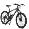 CAVINAS 24IN Mountain Bike with Steel Frame, Shimano 21-Speed Kids Bike with Dual Disc Brakes and Front Suspension, for Boys and Girls - 3 of 4