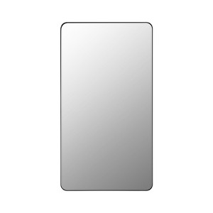 VEVOR Wall Mounted Makeup Mirror, 0.15" Thick, 30" x 55" Mirror with Aluminium Alloy Frame & Explosion-Proof Film, Scratch-Resistant Mirror,Black - 1 of 4