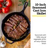 Lodge 10" Chef Collection Cast Iron Skillet: Pre-seasoned for frying, searing, and more. A kitchen essential for versatile cooking. - 2 of 4