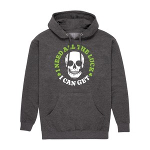 Men's - Instant Message - Need All The Luck I Can Get Graphic Fleece Pullover Hoodie - 1 of 4