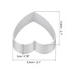 Unique Bargains Heart Shaped Silver Aluminum Alloy Non-Stick Cookie Cutter 2.1 Inch x 2.1 Inch x 0.78 Inch 4 Pcs - 2 of 4